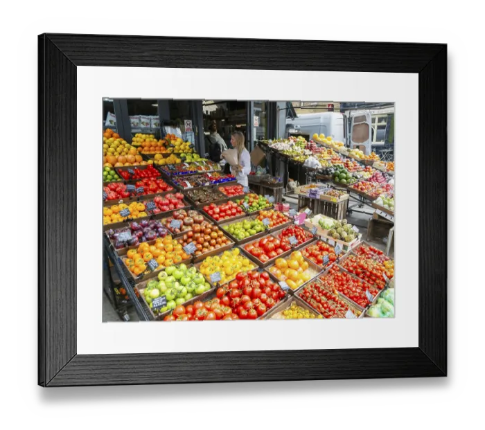 Framed Print : Display outside Bora and Sons, Fruit and Vegetables shop Framed Print : Display outside Bora and Sons, Fruit and Vegetables shop