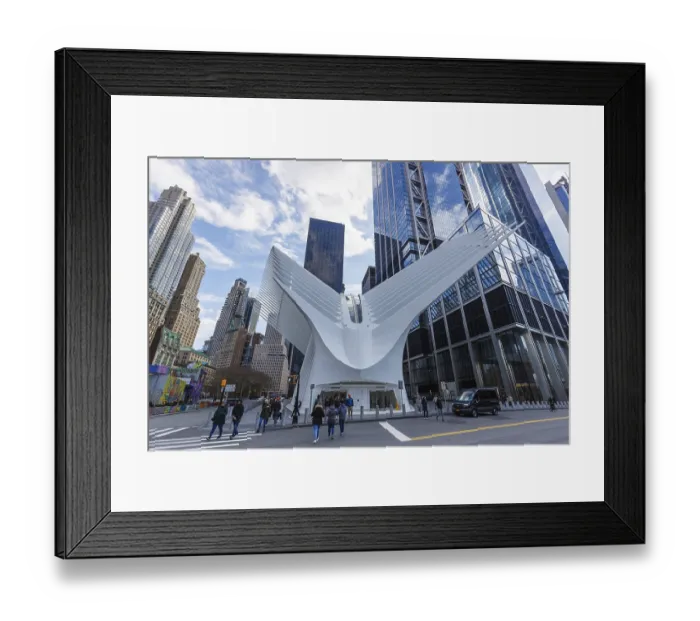 Framed Print : World Trade Center Station Santiago Calatrava Oculus in New York