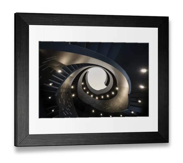Framed Print : Spiral staircase printed with Finnish words Framed Print : Spiral staircase printed with Finnish words