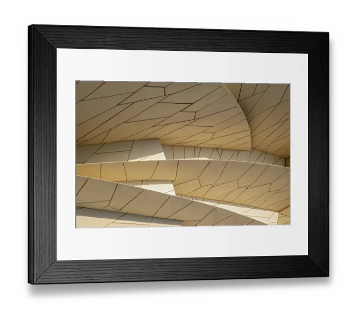 Framed Print : Architectural detail, National Museum of Qatar building