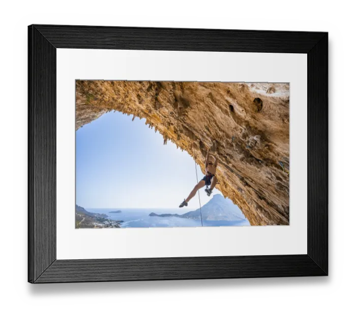 Framed Print : Grande Grotta, Armeos sector, lead climbing Framed Print : Grande Grotta, Armeos sector, lead climbing