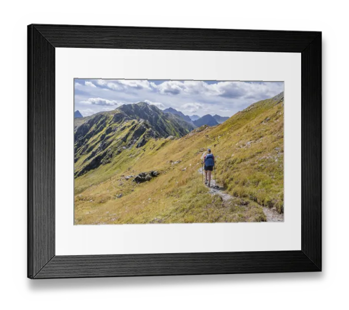 Framed Print : Hiker on the Carnic High Trail Framed Print : Hiker on the Carnic High Trail