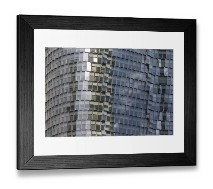 Framed Print : Detailed view of an office facade in La Defence