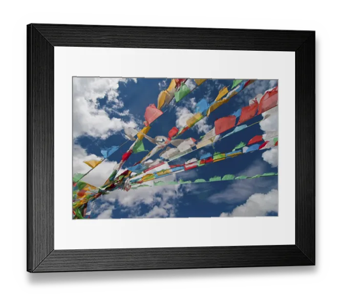 Framed Print : Prayer flags on the Friendship Highway