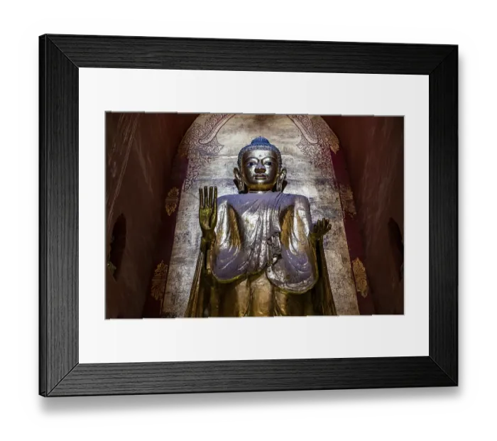 Framed Print : Buddha in the Ananda temple, Bagan, Myanmar, Asia