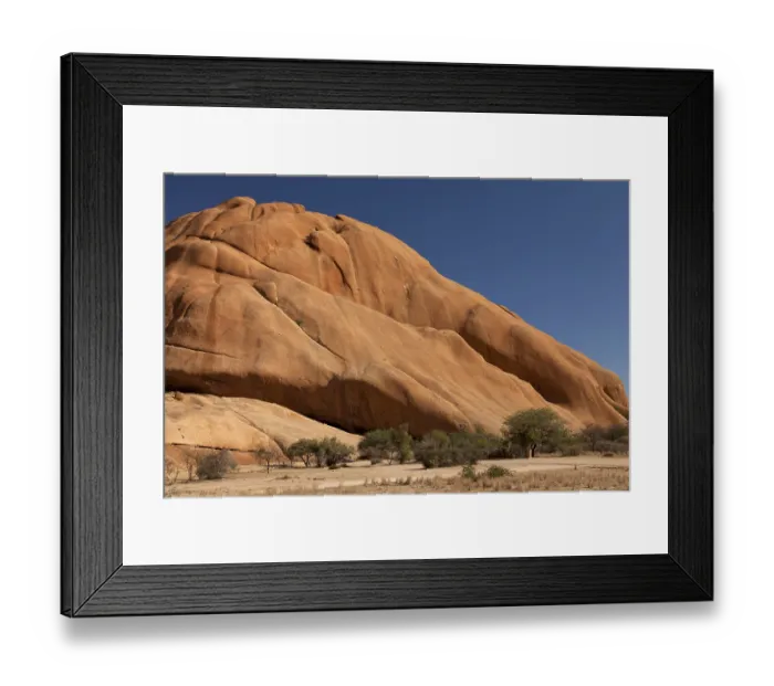 Framed Print : Landscape with rocks around the monadnock of Spitzkoppe Mountain Framed Print : Landscape with rocks around the monadnock of Spitzkoppe Mountain