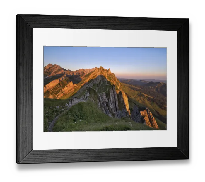 Framed Print : View of the Alpstein mountains in Appenzell