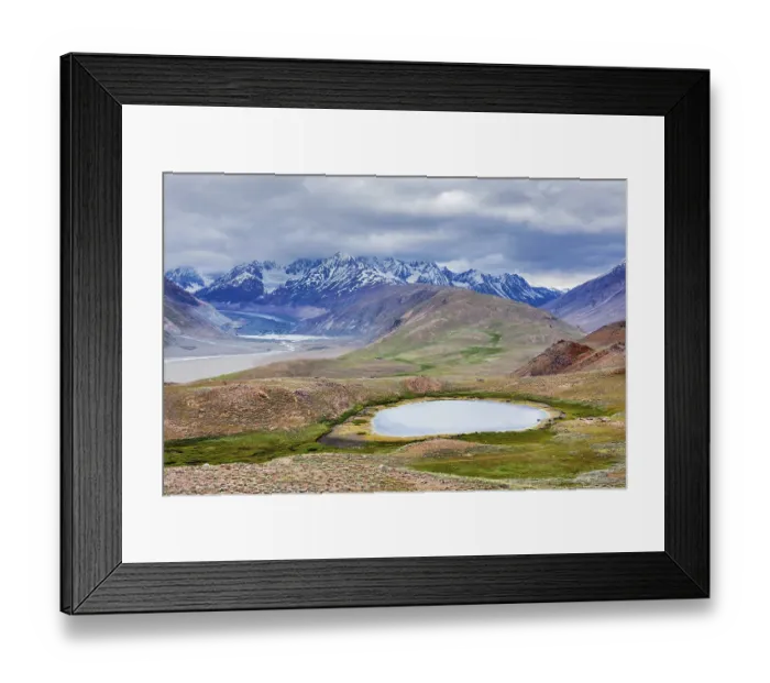 Framed Print : Small lake in Himalayas. Spiti valley