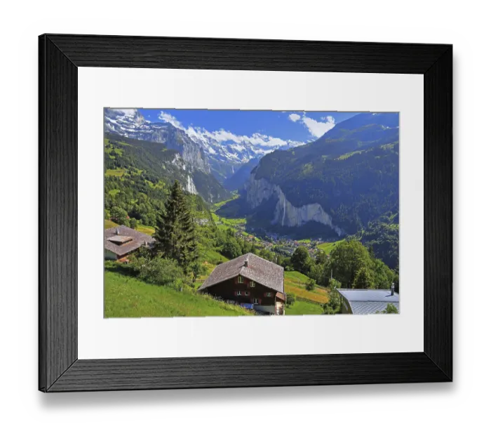 Framed Print : Lauterbrunnen Valley with Breithorn