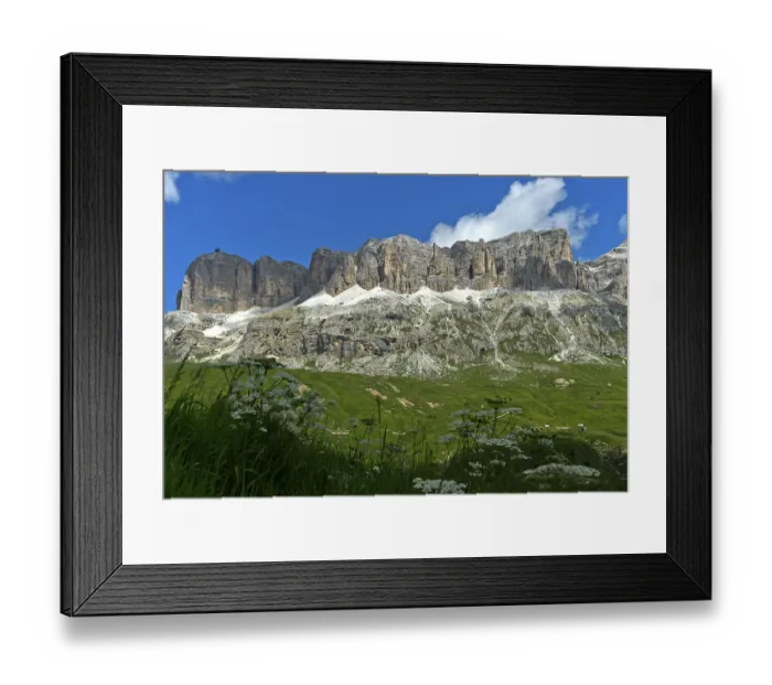 Framed Print : Sella massif, left summit Sass Pordoi