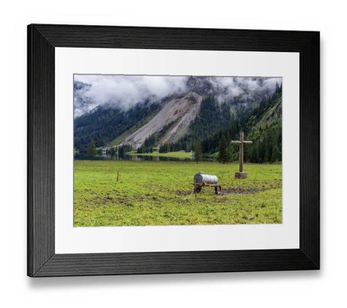 Framed Print : Landscape at the Vilsalpsee, Tyrol Framed Print : Landscape at the Vilsalpsee, Tyrol