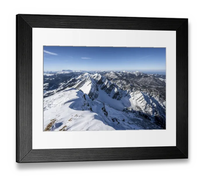 Framed Print : View from the summit of the Sonntagshorn in winter Framed Print : View from the summit of the Sonntagshorn in winter
