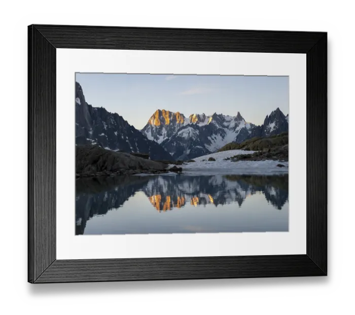 Framed Print : Morning atmosphere, mountain landscape at sunrise