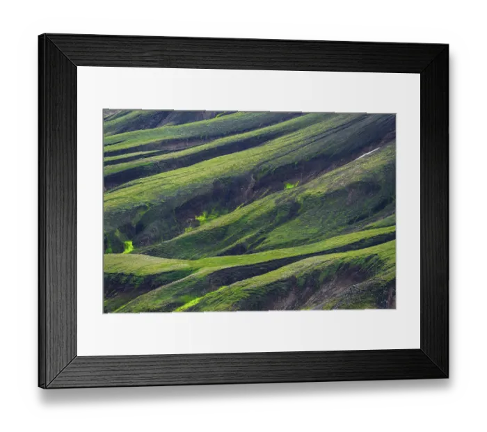 Framed Print : Moss-covered mountains, detail Framed Print : Moss-covered mountains, detail