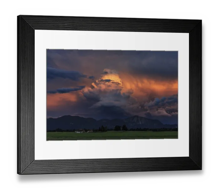 Framed Print : Thunderclouds in the evening light