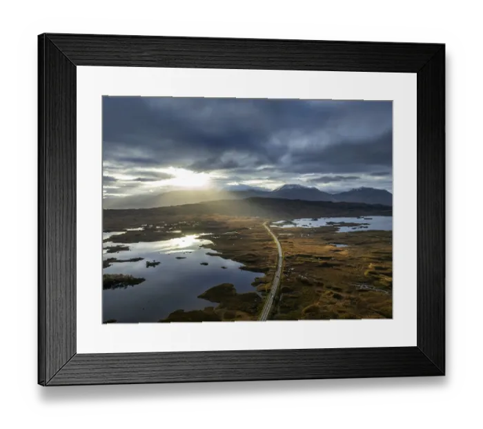 Framed Print : Morning light, cloudy mood, sunbeams
