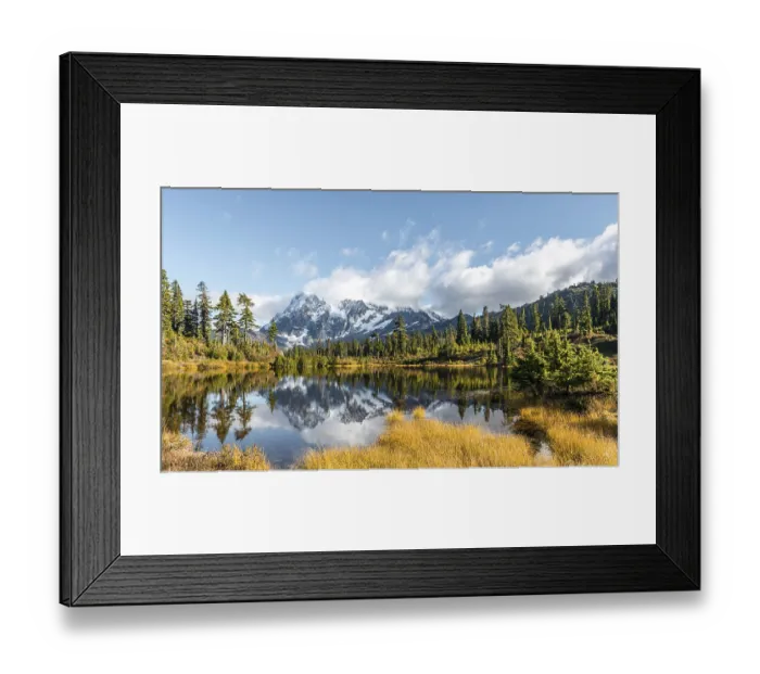 Framed Print : Mount Mt. Shuksan with reflection in Picture Lake