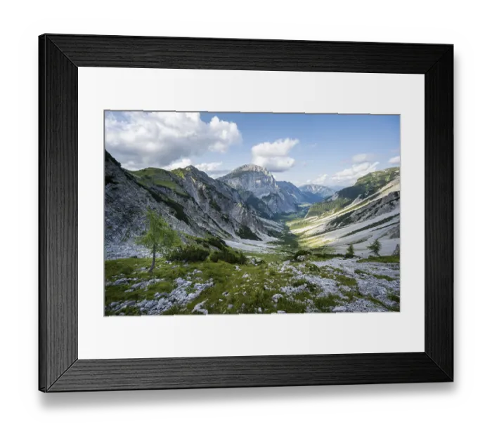 Framed Print : View over the Grammaital, mountain valley Framed Print : View over the Grammaital, mountain valley