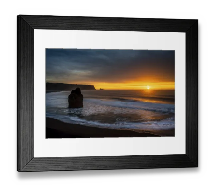 Framed Print : View from Cape Dyrholaey at sunrise