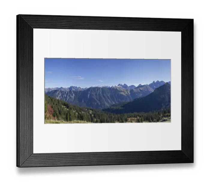 Framed Print : Autumn in the Allgaeu, mountain panorama from Fellhorn 2037m