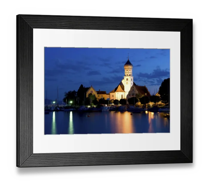 Framed Print : Night shot of Wasserburg on Lake Constance Framed Print : Night shot of Wasserburg on Lake Constance
