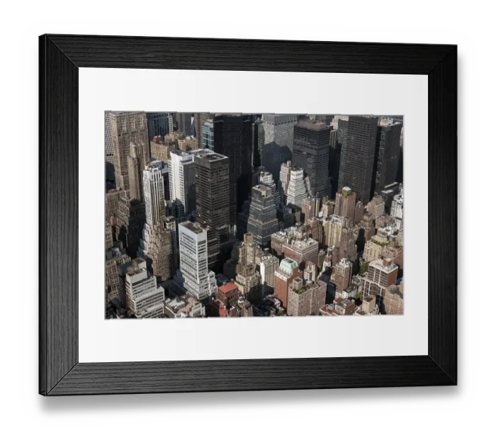 Framed Print : View from the Empire State Building on the skyscrapers of Murray Hill