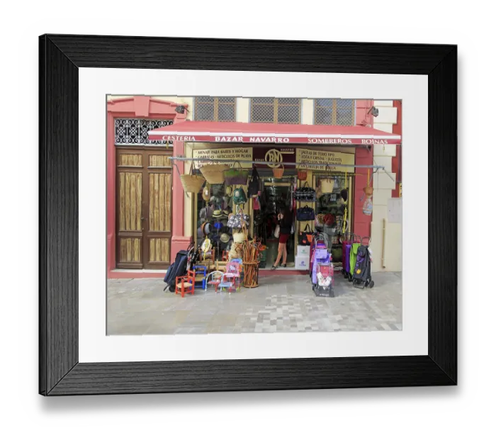 Framed Print : Small shop in city centre of Almeria Framed Print : Small shop in city centre of Almeria