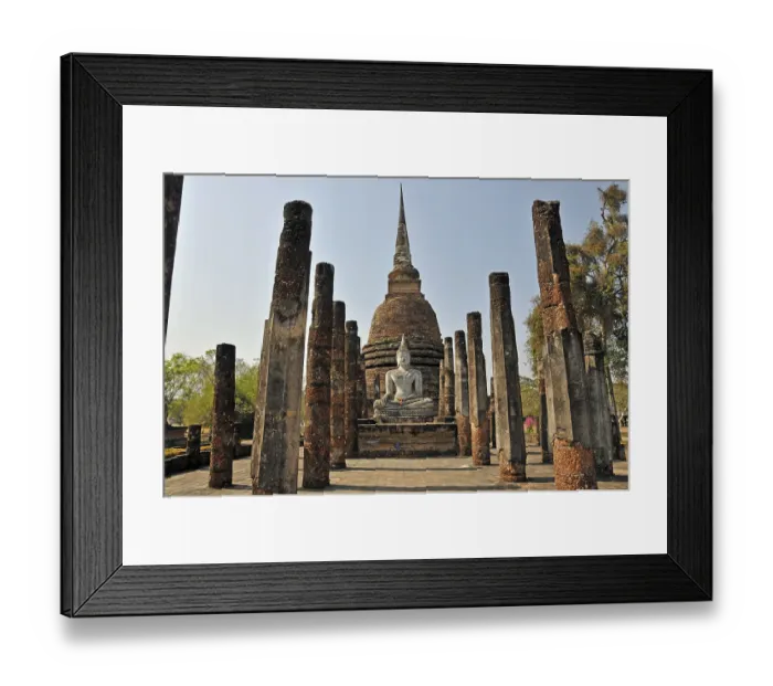 Framed Print : Buddha statue, Bhumispara-mudra
