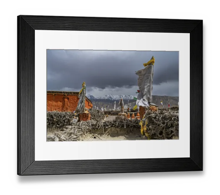 Framed Print : Stupas (chTrten) in Lo-Manthang village