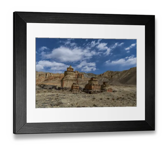 Framed Print : Colourfully painted Buddhist stupa Framed Print : Colourfully painted Buddhist stupa