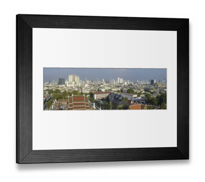 Framed Print : Panorama from Golden Mount, skyline of Bangkok Framed Print : Panorama from Golden Mount, skyline of Bangkok