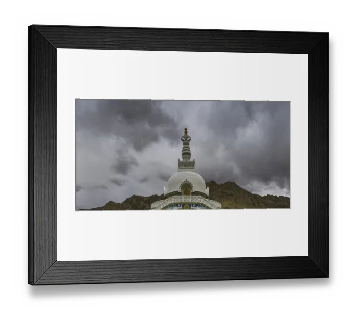 Framed Print : Shanti Stupa in Leh, Ladakh, Jammu and Kashmir