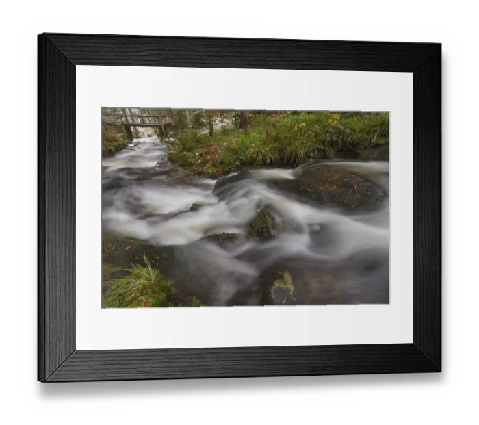 Framed Print : Kleine Ohe creek below Waldhaeuser village in the Bavarian Forest Nationalpark