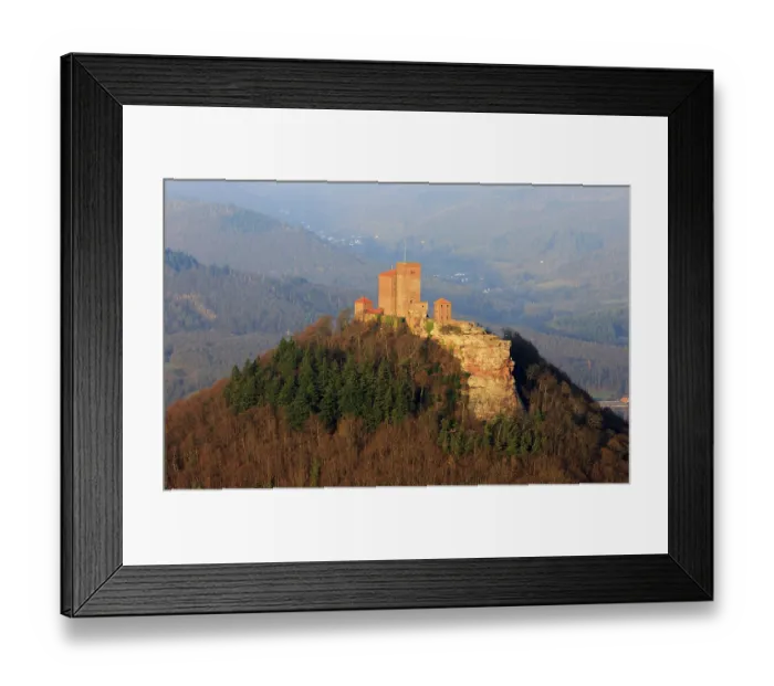 Framed Print : View from Rehberg tower towards Trifels Castle