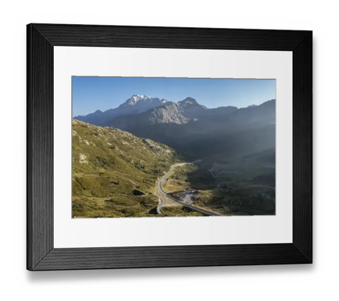 Framed Print : Aerial view of Simplon mountain pass Framed Print : Aerial view of Simplon mountain pass