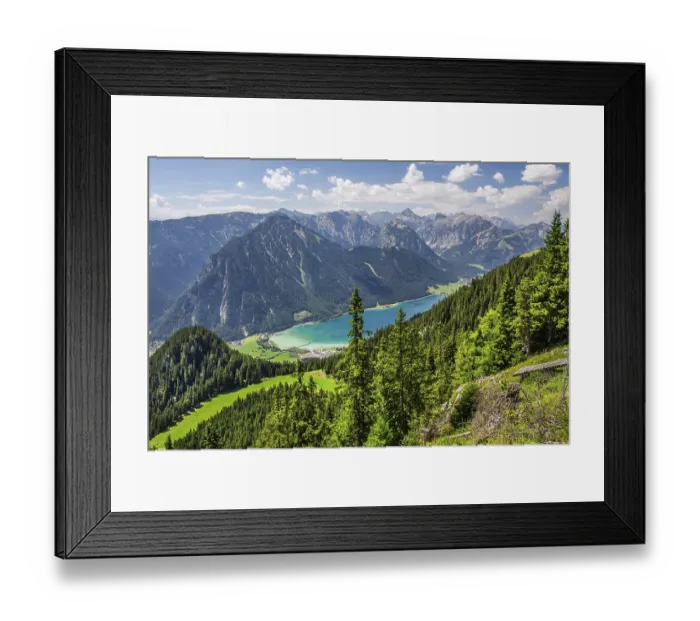 Framed Print : Landscape with Achensee and Karwendel Mountains