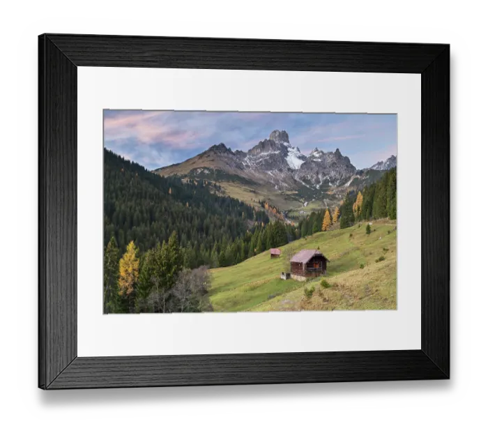 Framed Print : Aualm in autumn, large Bischofsmuetze