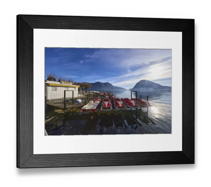 Framed Print : Pedal boat hire, pedal boats, lake