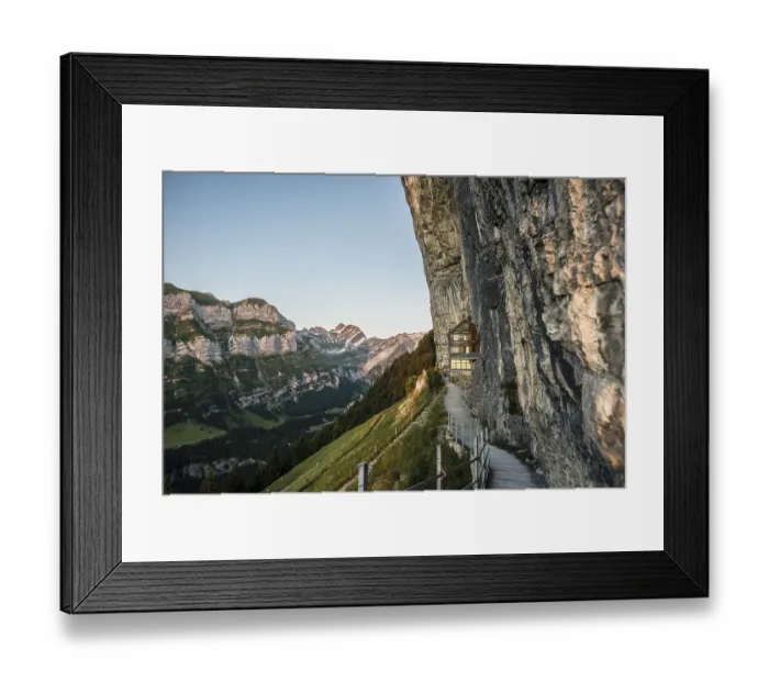 Framed Print : Aescher-Wildkirchli mountain inn Framed Print : Aescher-Wildkirchli mountain inn