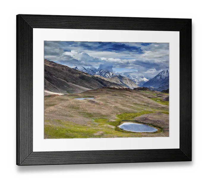 Framed Print : Small lake in Himalayas. Spiti valley