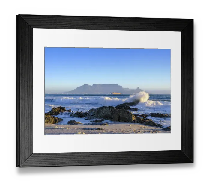 Framed Print : From Bloubergstrand to the silhouette of Cape Town