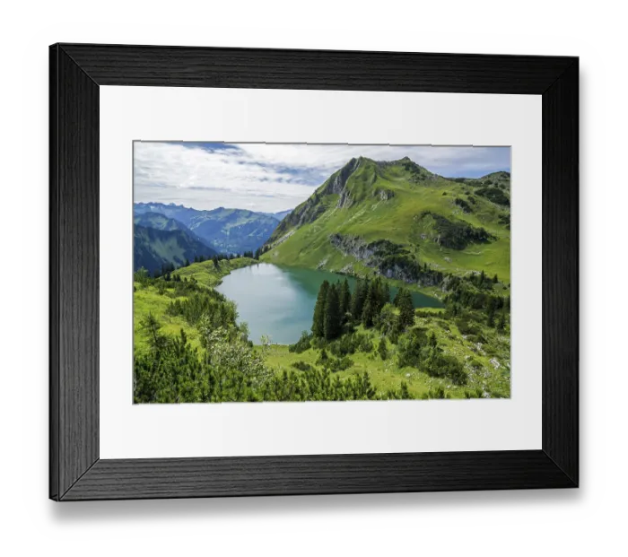 Framed Print : View of Seealpsee and Seekoepfle