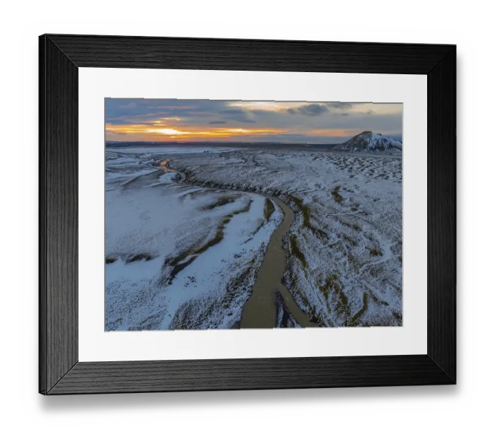 Framed Print : Overgrown river landscape, onset of winter Framed Print : Overgrown river landscape, onset of winter