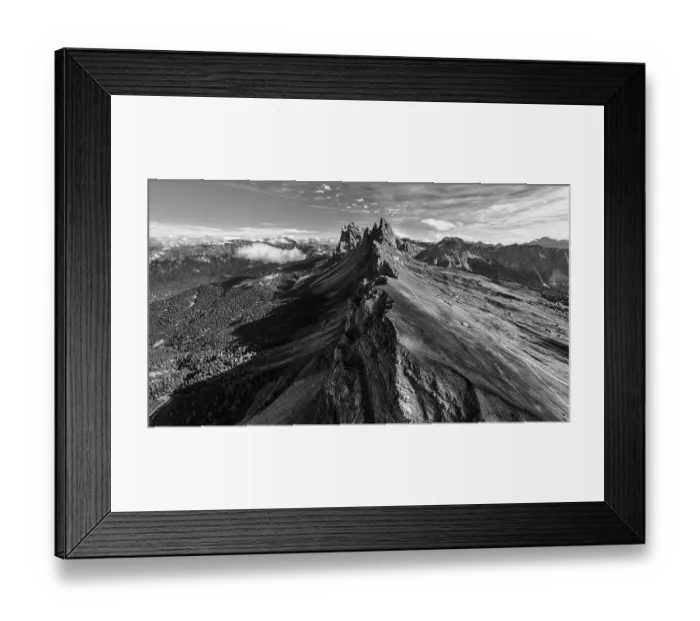 Framed Print : The peaks Sas Rigais and Furchetta of the Geisler group