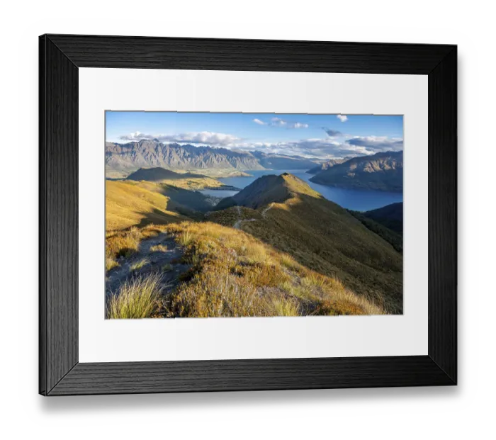 Framed Print : View of Lake Wakatipu and Mountain Range The Remarkables Framed Print : View of Lake Wakatipu and Mountain Range The Remarkables