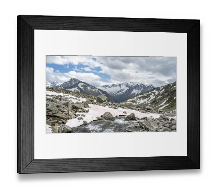Framed Print : Mountain stream Lapenkarbach on the Berliner Hoehenweg