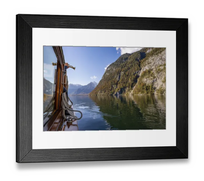 Framed Print : A trumpet is played on the echo wall of a tourist boat