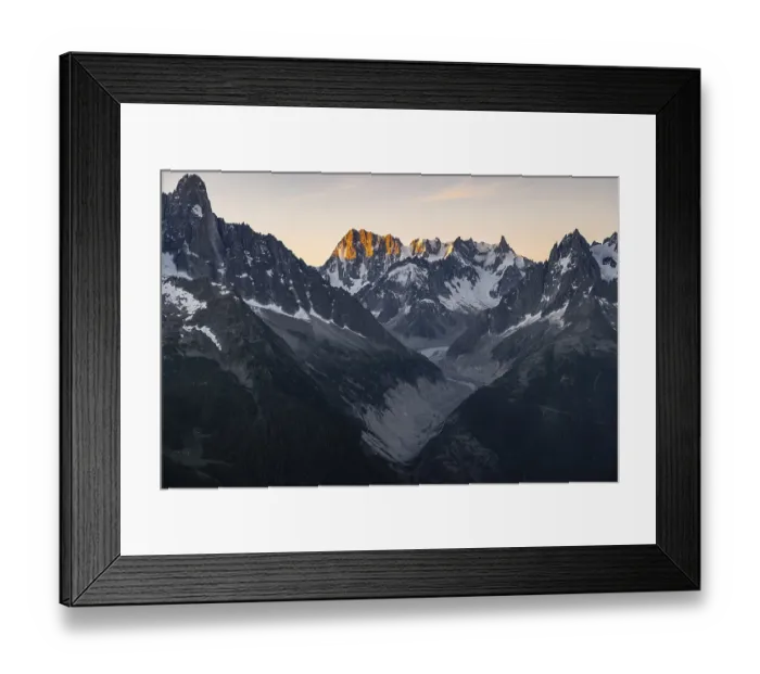Framed Print : Morning atmosphere, mountain landscape at sunrise