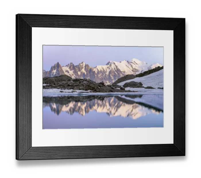 Framed Print : Evening mood with pink evening sky