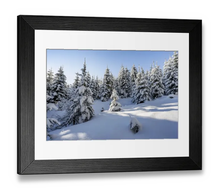 Framed Print : Snowy winter forest, Ascent to the Teufelstaettkopf Framed Print : Snowy winter forest, Ascent to the Teufelstaettkopf